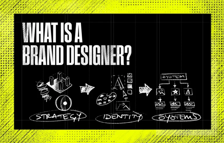 Illustrated header for Patten Design blog post: what is a brand designer