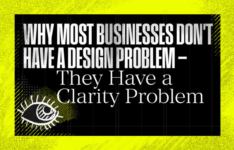 Illustrated header for Patten Design blog post: the clarity problem in brand messaging for small businesses