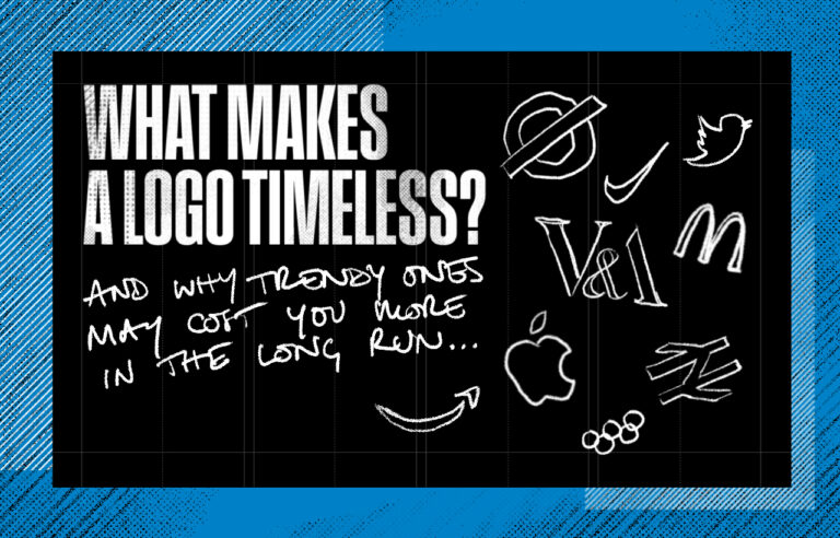 Illustrated header for Patten Design blog post: what makes a logo timeless