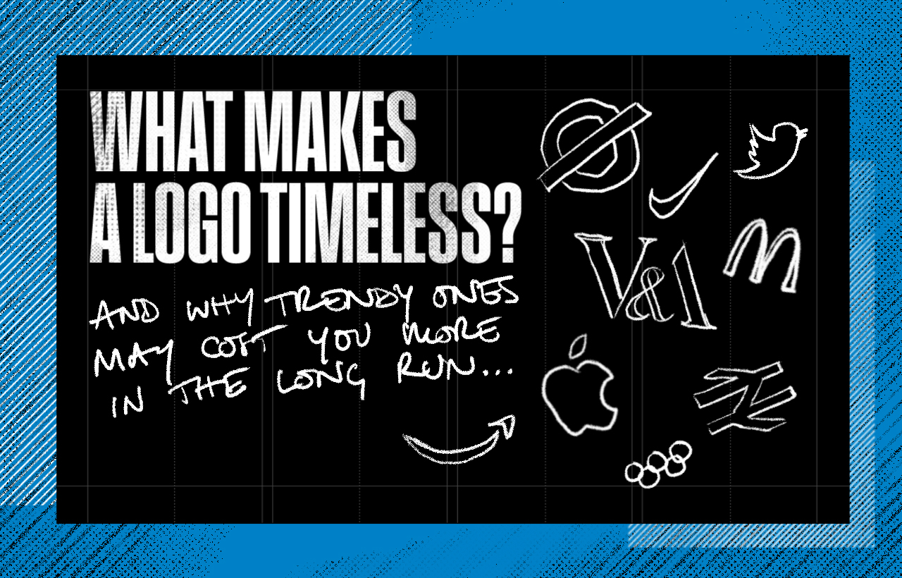 Illustrated header for Patten Design blog post: what makes a logo timeless
